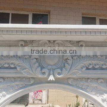 Luxury Home Decoration Marble Stone Lion Head Fireplace Mantel photo-5