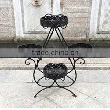 2016 Custom Outdoor Decorative Wrought Iron Flower Pot Stand photo-5