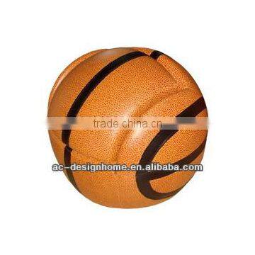 YELLOW BROWN/BLACK BASKETBALL PVC/WOODEN KID ONE SEAT SOFA