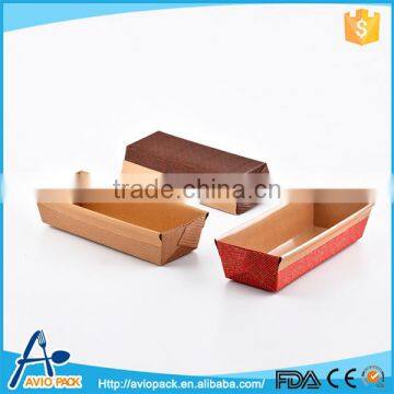 Top sale disposable 21.5*9*5cm decorative PE coated corrugated paper loaf pan