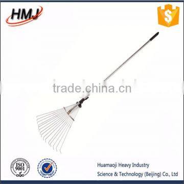 Durable farm tool steel handle leaf lawn rake with high quality