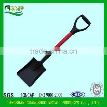 mini square carbon steel snow shovel with fiberglass handle