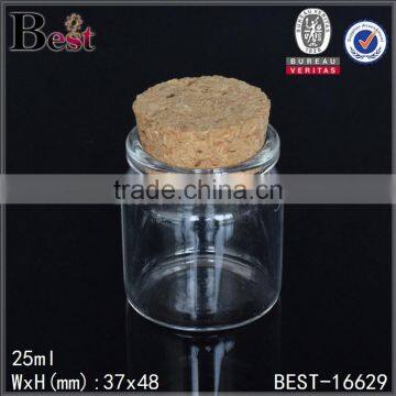 50ml 100ml 300ml Clear Empty Glass Bottle With Cork Good Quality Screen Printing Wholesale Manufacturer photo-5