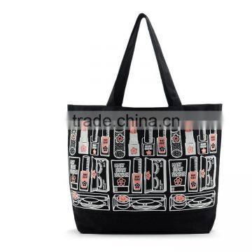 Fashion Lipstick Printing Canvas Shopping Tote Bag,Large Capacity Shopping Bag photo-2