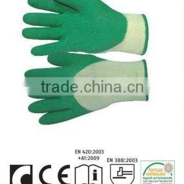 latex coated glove glass household sandy/crinkle surface finish gloves CHINA