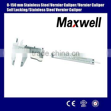 0-150 mm Stainless Steel Vernier Caliper/vernier caliper self locking/Stainless Steel Vernier Caliper