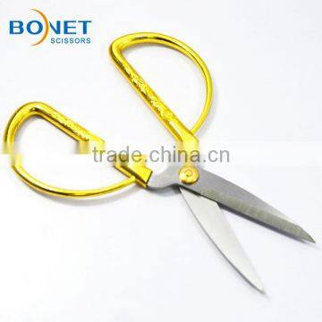 S11006 FDA Qualified 6-3/4" Zinc-Alloy Gold Handle Tailor Ribbon Scissors photo-4
