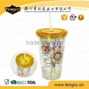 Alibaba trade assurance hdpe Personalized travelling large plastic cup with straw