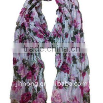 pink chiffon rose scarf