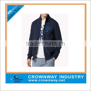 crewneck zipper jacket sweatshirt without hood