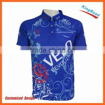 2016 High quality sublimated transfer printing dry fit Custom Polo Shirts with free designs and small MOQ