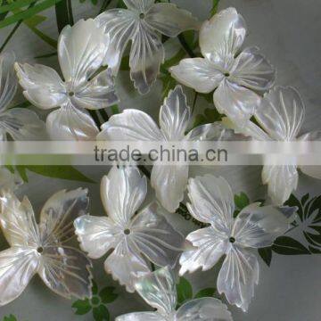 Long Hollow Flower Design White Shell Pendant Charms Diy Long Shell Jewelry Component Accessories 2016 photo-4