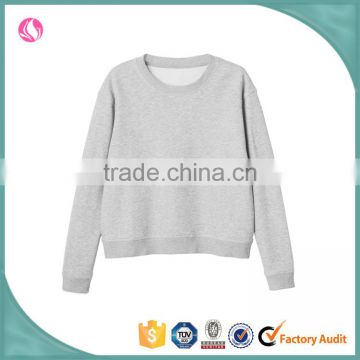 Customized CVC Fleece Wholesale Pullover Sweatshirts,Woman Clothes