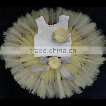 Baby Girls Pettiskirt Set Dress With Top Girls Fluffy Tulle Chiffon Fairy Pettiskirt Sets photo-2