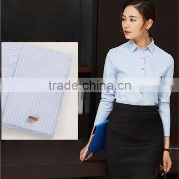 2017 Latest Women Fashion Long Sleeve Blue Shirt Ladies Office Formal Shirt photo-6