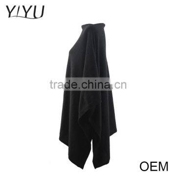 Custom Fashion Cashmere Wool Knitted Women Poncho Sweater photo-3
