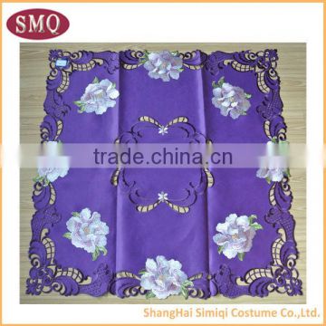 beautiful design embroidery purple tablecloths