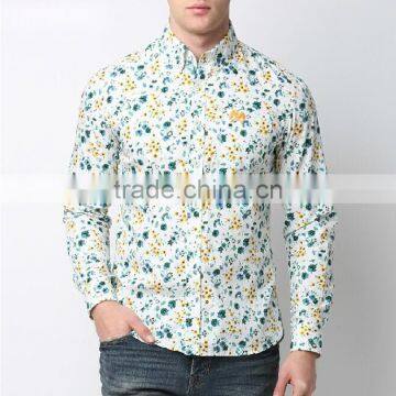 Latest shirts pattern for men fancy flower shirt men