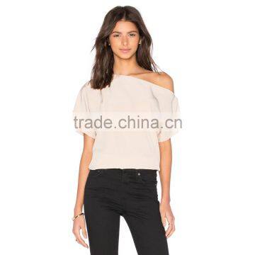 Hot Sell Lady Fashion Cutting Blouse Design