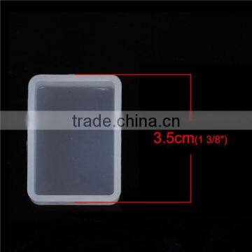 Silicone DIY Tools Resin Mold Rectangle White 35mm x 25mm photo-2