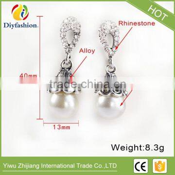 Fashion Diamond Pearl Drop Shape Earring for Women photo-4