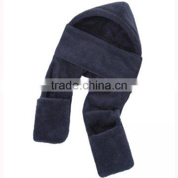 Sherpa Fleece Fashion Scarfs Winter Warm Women Hoodie Gloves Pocket Earflap Hat Long Scarf Shawl Snood Shoulder Wraps