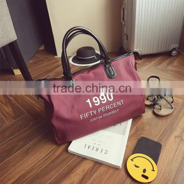 Latest fashion printed nylon tote bag wholesale waterproof nylon zipper bag