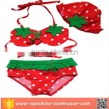 Custom Swimwear Strawberry Sexy Little Girls Bikini