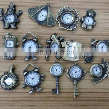 Retro Antique Vintage Cheap Owl Elephant Animal Pendant Necklace Watch photo-3