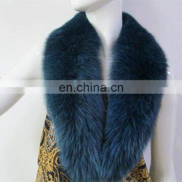 top quality dyed color real fox fur collar