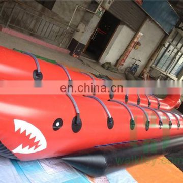 HI double row adult games inflatable banana boat price, sea floating flying banana boat