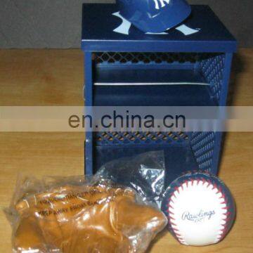 New York Yankees promotional custom mini team Locker Helmet Glove Ball Set NEW 2006