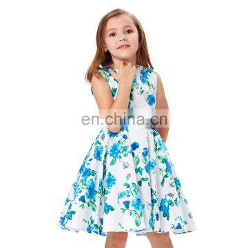 Kate Kasin Kids 'Audrey' Vintage Divinity 50's Dress Vintage Retro Cotton Floral Pattern Vintage Girls Dress KK000250-3