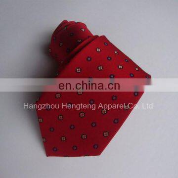 100% Silk Woven Man ties Red Color