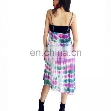 fashion sexy sleevless tie dye dress.