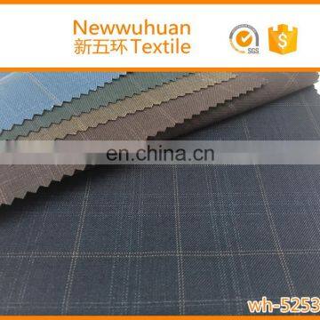 65% polyester 35% viscose dobby design with colored yarns T/R suiting fabric, wh-5253