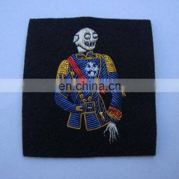 Custom embroidered bullion patch,embroidery badges,embroidered patch Military