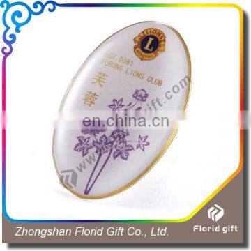 High Quality Gun Brand Logo Round Shape Custom Metal Tag Badge photo-4