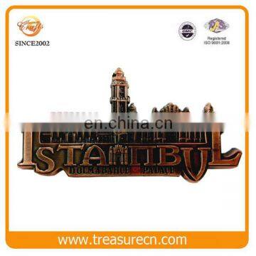 Wholesale custom decoration metal 3d city fridge magnet