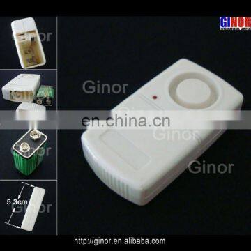 Door security alarm for 9v battery