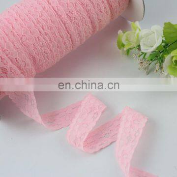 Wholesale light Pink 2.6cm lace elastic ribbons