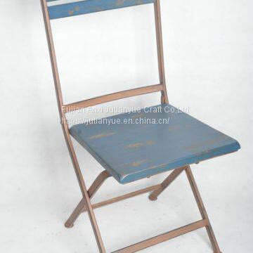 Metal Outdoor Folding Chair Coffer Table Round Chair photo-3