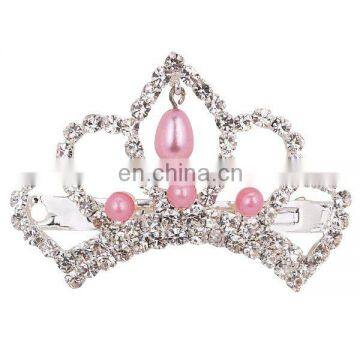 2010 fashion rhinestone crown pet clip