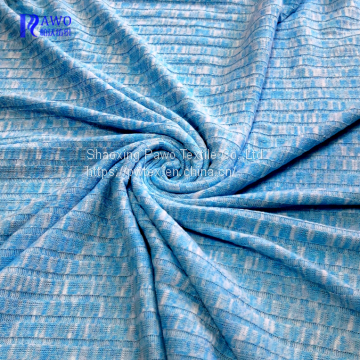 Loop gagt knitting thermal knit fabric knitted rib poly spandex knit fabric for garments