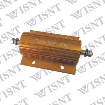 High power 75W golden aluminum housed fixed power resistor