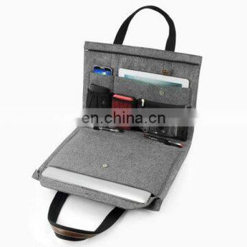 Special Leather Felt Briefcase Portfolio Laptop Bag photo-4