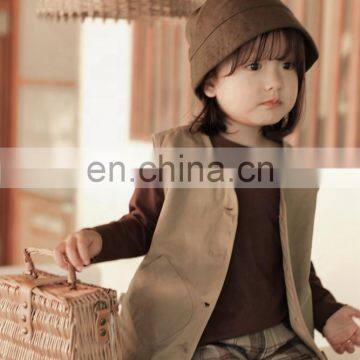 6896/Parent-child Japan Style Simple Clothing High Quality Wholesale Spring Family Matching Vest