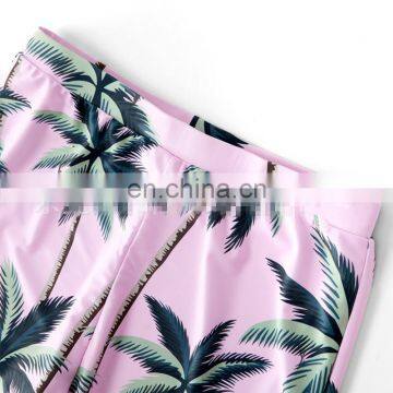 Summer Parent-Kids Swimwear Family Coconut Palm Print Hawaii Beach Swimsuit Unisex photo-7