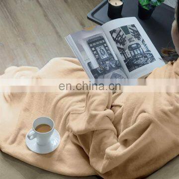 Super Soft Comfortable and Luxurious Cream Color Oversized Fleece Wearable Blanket With Sleeves for Adult photo-6