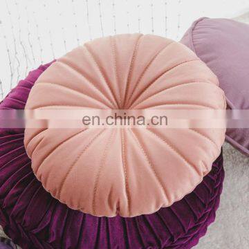 Wholesale Comfortable Fashion Micro Mink Circle Chair Cushions With Button for Living Room photo-7